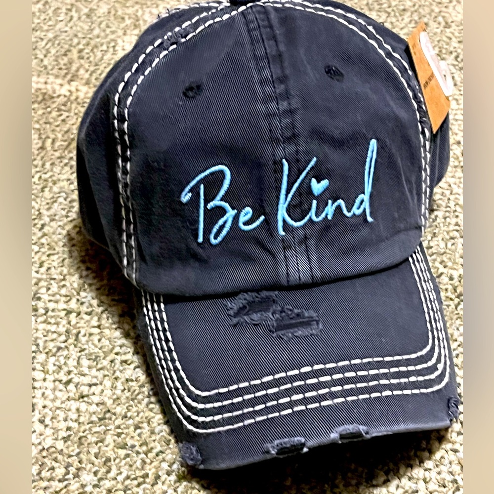 Be Kind Blue Baseball Cap Womens-New with tags